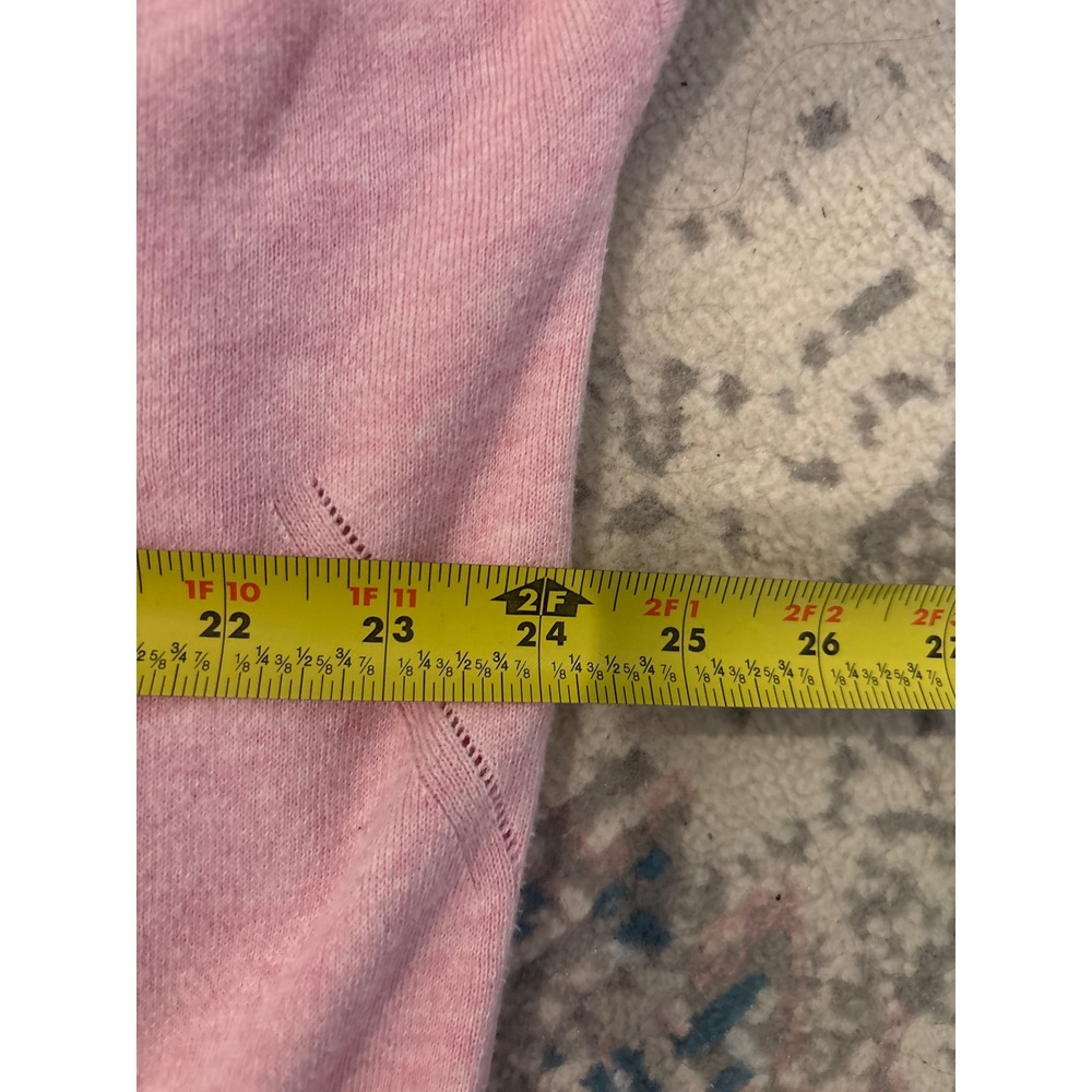 Zadig & Voltaire Pink Cotton V-Neck Relaxed Pullover Sweater Small - Picture 5 of 6